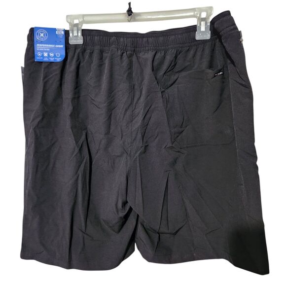 Hurley Shorts Size XXL Black Zip Pocket Quick Dry Stretch Reflective Logo - Picture 3 of 11